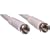 Satellite Cable with F-connectors 1.5m White