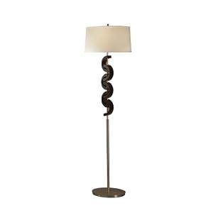 Nova Lighting 11086 Sentri Floor Lamp, Black Gloss And Brushed Nickel by