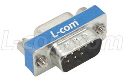 Slimline Null Modem Adapter, DB9 Male / Female