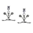 Cheerleader - Splits Clear Swarovski Post Charm Earrings [Jewelry]