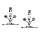 Cheerleader - Splits Clear Swarovski Post Charm Earrings [Jewelry]
