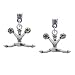 Cheerleader - Splits Clear Swarovski Post Charm Earrings [Jewelry]