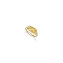 Jewelco London 9ct Solid gold hand finished 3-row keeper design baby Ring