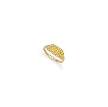 Jewelco London 9ct Solid gold hand finished 3-row keeper design baby Ring