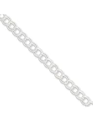 Amore La Vita Sterling Silver Double Link Charm Bracelet 8"