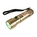 Compact 3-in-1 Super-Bright White + Green LED Flashlight with Laser Pointer - Brilliant Silver Aluminum