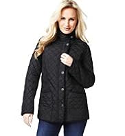 Petite Funnel Neck Quilted Jacket