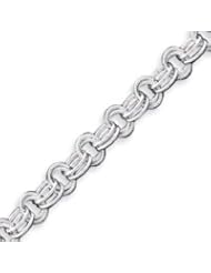 Sterling Silver 7.75 Inch Polished Fancy Link Toggle Bracelet - 7.75 Inch