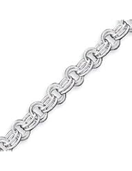 Sterling Silver 8.75 Inch Polished Fancy Link Toggle Bracelet - 8.75 Inch