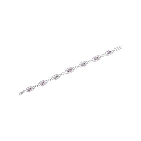 Boma Sterling Silver Marquis Cut Amethyst Filigree Bracelet by Boma Jewelry