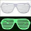 NEON GLOW KANYE STRONGER SHUTTER SHADES HIP HOP SUNGLASSES WHITE
