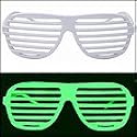 NEON GLOW KANYE STRONGER SHUTTER SHADES HIP HOP SUNGLASSES WHITE
