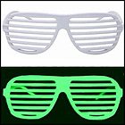 NEON GLOW KANYE STRONGER SHUTTER SHADES HIP HOP SUNGLASSES WHITE