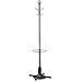Safco Costumer with Umbrella Stand, Black