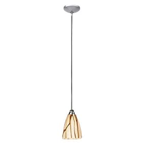 Access Lighting Laura Safari Brushed Steel Lava Mini Pendant by Access Lighting