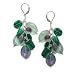 .925 Silver, Malachite & Fluorite Cluster Earrings