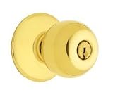 Schlage A25D-605 Bright Brass Exit Lock Orbit Handle