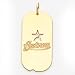 14K Houston Astros Sm Dog Tag Pendant