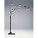 Office Products : 5 ARCH FLOOR LAMP (BLACK) W/BL (Black) (88''H x 15''W x 15''D)