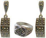 Girlfriend Gifts Silver Earrings and Ring (ers043)