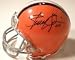 Brady Quinn Autographed/Hand Signed Cleveland Browns Riddell Mini Helmet