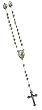 Metal Rosary with Clasp - Saint Martin Caballero - 6mm Rose Shaped Beads - 18in. Chain - IMPORTED FROM ITALY