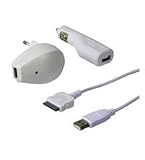 3in1 Multicharger Ladeset weiss fr Apple iPhone 3G !!  iPhone 2G / iPod Nano 4. Generation / iPOD 4G/ iPOD 3F/ iPOD Nano/ iPOD Nano 2G/ iPOD Photo/ iPOD Mini/ iPOD Shuffle 3 in 1 KFZ Ladekabel, Netzteil, Datenkabel Hotsync