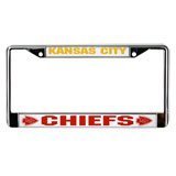 Kansas City Chiefs Chrome License Plate Frame