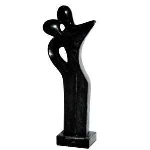 Siena Garden 733429 Skulptur Couple, 108cm, aus Terrazzo, schwarz Preisvergleich