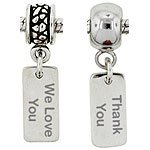 Silver Mama Engravable Beads, Mother's Jewelry