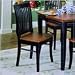 Homelegance Liz Black Slat Back Chair with Cherry Top