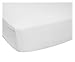 Fitted Oval Crib Sheet (Stokke Sleepi) - Organic White Jersey Knit - Made In USA
