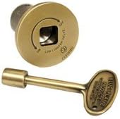 Hearth Products Controls HPC Fire Replacement Flange & Key (UDFK-AB), Antique Brass