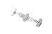 【Ku:ro】20mm Deployment Buckle Stainless Metal Butterfly Deployment Buckle Double Push Watchband Clasp & Spring Bar & Spring Bar Tool & Wiping Cloth (Silver 20mm)