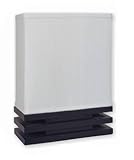 Quality Unique Tropical Style Rectangle Table Lamp in Rich Black Finish