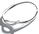 Bypass Bangle with 3 Brilliant Cut Diamonds by Hot Diamonds Sterling Silver