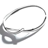 Bypass Bangle with 3 Brilliant Cut Diamonds by Hot Diamonds, Sterling Silver