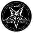 45 GRAVE - Black Cross - Button / Pin