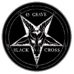 45 GRAVE - Black Cross - Button / Pin
