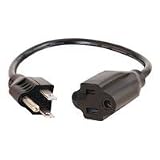 Cables to Go 29930 Outlet Saver 16 AWG Power Extension Cord (4 Feet, Black)