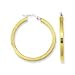 Sterling Silver and 14k Yellow Designer Hoop Earrings