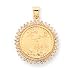 14k 1/4 oz American Eagle Coin Diamond Coin Bezel Pendant