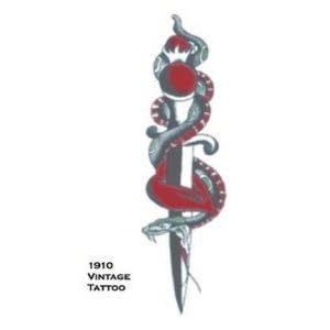 Tattoo Vintage Snake W Dagger