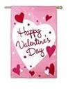 Happy Valentine's Day Regular Size Applique Flag
