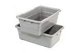 Cross Stack Nest Tote Box 25-1/8x16x8-1/2 Gray. Package of 6
