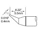UFTC 600 Series UltraFine™ Bent Conical Tip Cartridge 0.4mm x 5.5mm for MX-H2-UF Iron