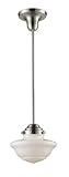 21z9qmrhxaL. SL160  Pendant Lights |Landmark 69042 1 Schoolhouse 1 Light Pendant, 8 Inch, Satin Nickel