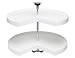 Amerock C9890-32-W Turn-A-Shelf T-A-S Kidney, Plastic, White