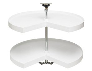 Amerock C9892A-28-W Turn-A-Shelf T-A-S Basic Kidney, Plastic, White