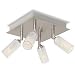 Jasmin 4 Light Flush FL5516 Satin Stainless Steel